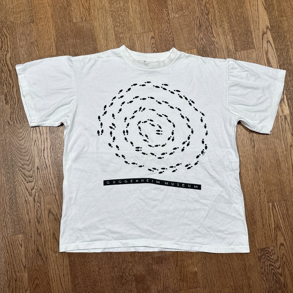 Vintage 90s Guggenheim Art Museum Made in USA Single Stitch T Shirt Mens Large